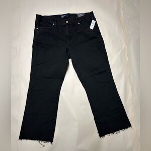 GAP Denim stretch - black Mid rise, flare, ankle length, stretch
